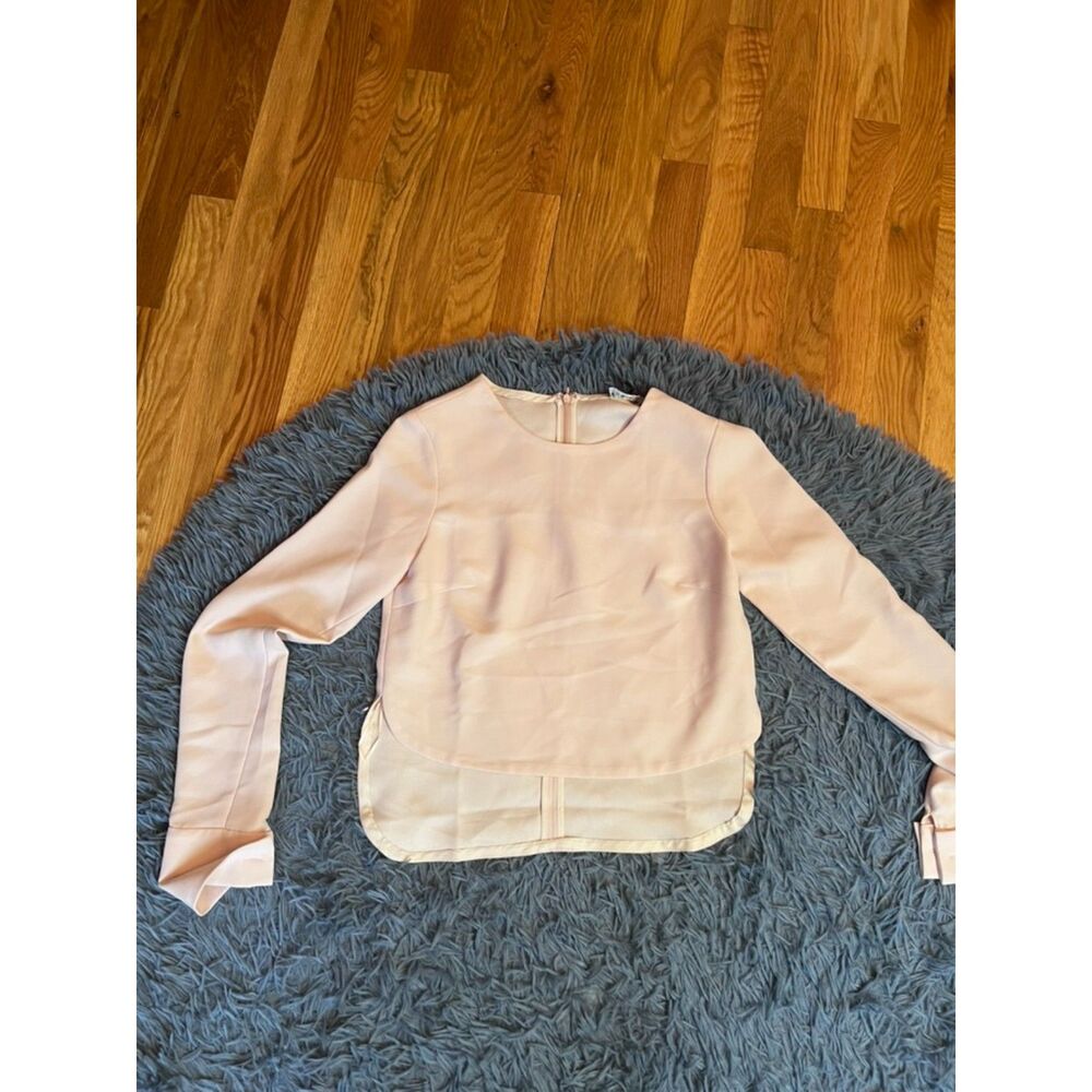 Intermix Blush Pink Crop Satin Blouse Size XS